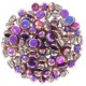 Czech 2-hole Cabochon beads 6mm Crystal Full Sliperit